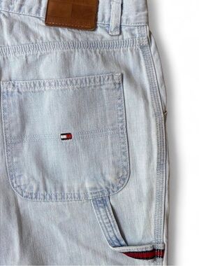 90s Tommy Hilfiger Baggy Carpenter Jeans Light Wash Skater Y2K Size 4